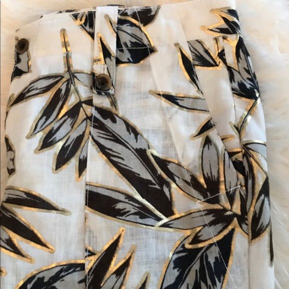 J. Crew Floral Ankle Pants in White and Blue - Picture 4 of 7